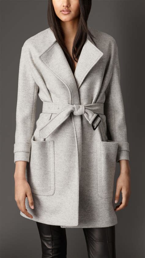 burberry grey logo|Burberry grey wool coat.